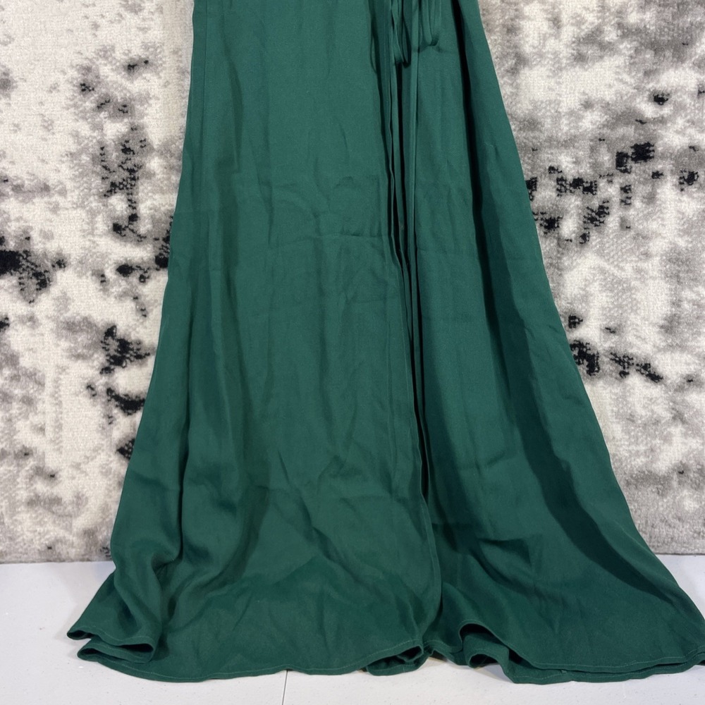 Reformation Augustina Plunge Dress Womens Size Small Green V-Neck - Picture 4 of 12